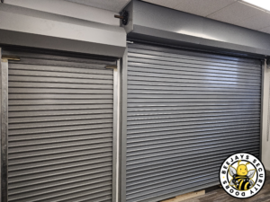 2 rolling steel doors at beejay security doors